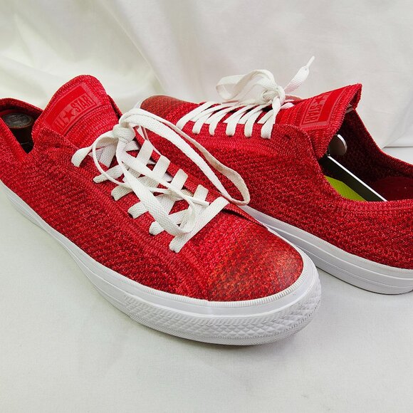 Converse With Lunarlon Size 10.5 Mens Or 12.5 Womens Red Low Fashion Sneakers - Picture 10 of 12